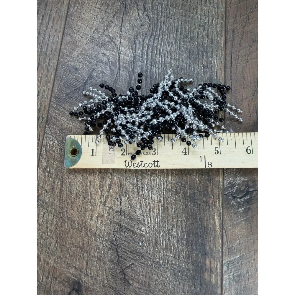Vintage Hair Barrette Lot French Made Pink Pearlescent‎ Black Silver Beaded
